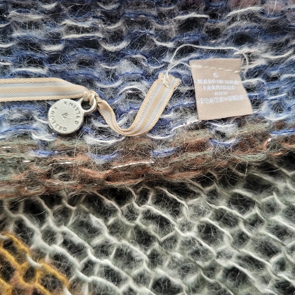 Anthropologie Knitted & Knotted Loose Knit Striped Cardigan, VGUC, Size S - Picture 6 of 7